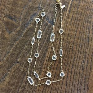 Kate Spade ♠️ clear facet stone necklace gold